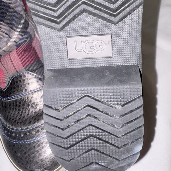 Uggs Marrais Winter Plaid Wool Lined Boots Size 7 Slip On EUC - Picture 10 of 10